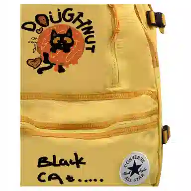 Converse Logo Zipper Backpack Yellow