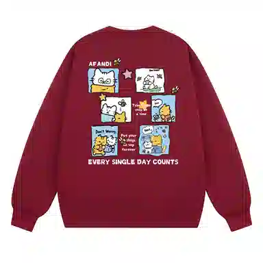 Avandi Plaid Cat Logo Sweatshirt