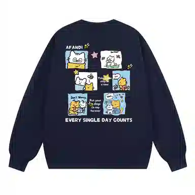 Avandi Plaid Cat Logo Sweatshirt