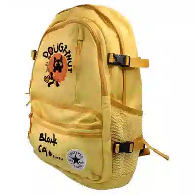 Converse Logo Zipper Backpack Yellow