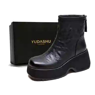 YUDASHU Leather Platform Boots