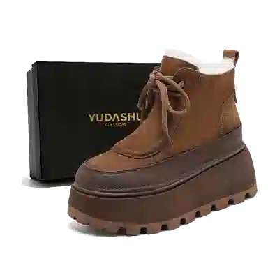 YUDASHU Winter Shearling Boots