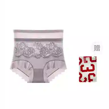 二三二三 蕾丝高腰无痕收腹轻时尚舒适透气甜美三角内裤 女款 礼袋装