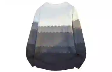 大卫贝肯 美式复古拼色学院风高街慵懒感撞色拼接潮流时尚高级感轻奢氛围感圆领套头长袖打底衫垂感舒适毛衣 男女同款