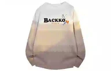 大卫贝肯 美式复古拼色学院风高街慵懒感撞色拼接潮流时尚高级感轻奢氛围感圆领套头长袖打底衫垂感舒适毛衣 男女同款