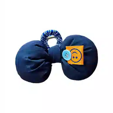 蒙妮 韩系可爱充棉立体蝴蝶结笑脸大号抓夹#好运 树脂/布艺 发夹 女款