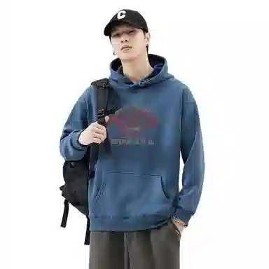 赛瀚 潮牌高街连帽卫衣男款美式休闲简约印花设计春秋厚款百搭舒适亲肤慵懒风男装宽松上衣长袖显瘦显高少年感外穿外搭衣服 男女同款
