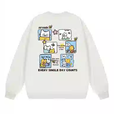 Avandi Plaid Cat Logo Sweatshirt