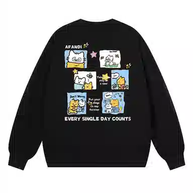 Avandi Plaid Cat Logo Sweatshirt