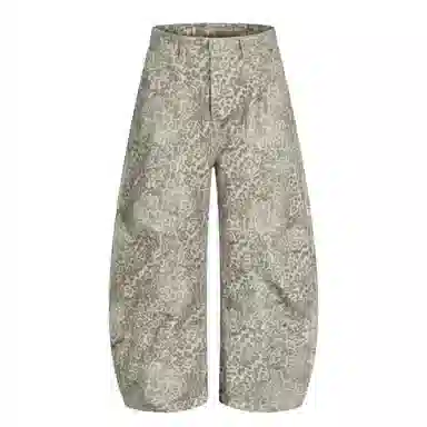 STRANGER LAB Leopard Cargo Jeans