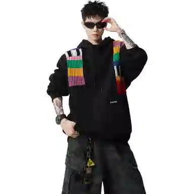 MADONA Rainbow Knit Hoodie