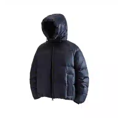 【dme】 美式复古纯色连帽宽松白鸭绒外套男冬季休闲保暖面包服中性加厚短款羽绒服 男女同款