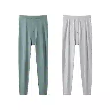 贴身领域 俩条装青少年纯棉秋裤男士春秋季初高中学生单件全棉毛线裤防寒打底裤抗寒贴身舒适柔软简约保暖裤 男款