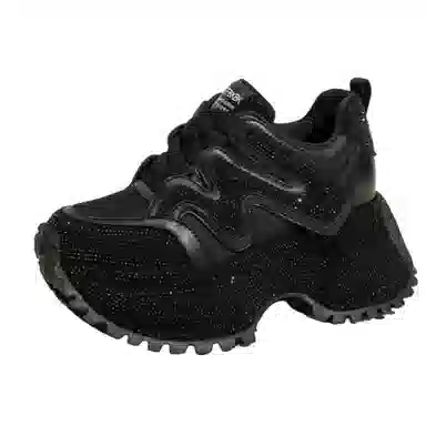 满钻厚底内增高百搭休闲运动户外时尚潮流学院风运动鞋 减震耐磨平衡 低帮 老爹鞋 女款