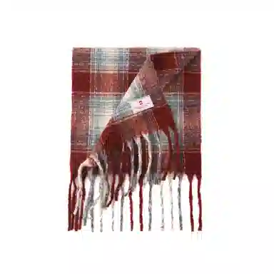 宫里的世界 保暖流苏韩版格纹 聚酯纤维 绒线围巾 男女同款情侣款