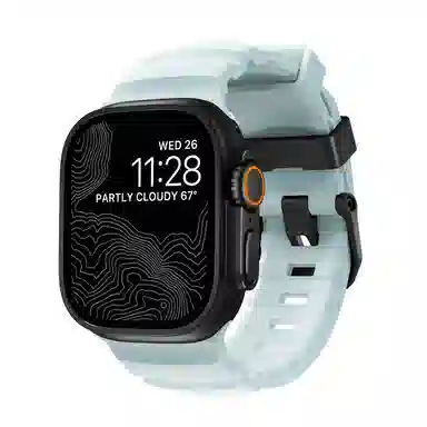 亿祈发 表带 苹果适用 硅胶材质 冰蓝夜光男女通用