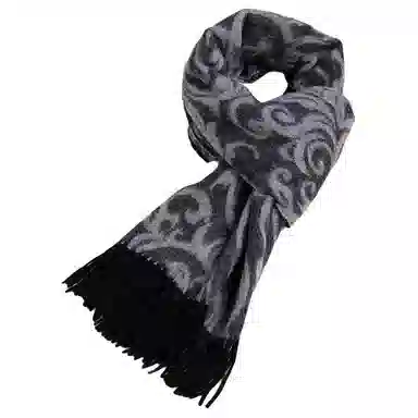 红豆 经典优雅围披两用柔软舒适百搭保暖 羊毛 绒线围巾 男女同款情侣款