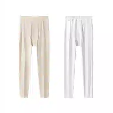 贴身领域 俩条装青少年纯棉秋裤男士春秋季初高中学生单件全棉毛线裤防寒打底裤抗寒贴身舒适柔软简约保暖裤 男款