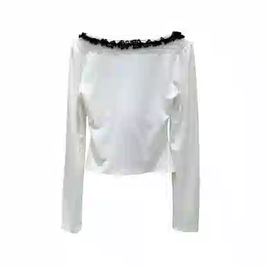 YGPRW U-Neck Lace Cat Top