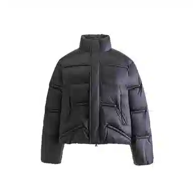 【dme】 美式复古设计款保暖立领纯色外套宽松休闲高级感简约慵懒时尚中性羽绒服 男女同款