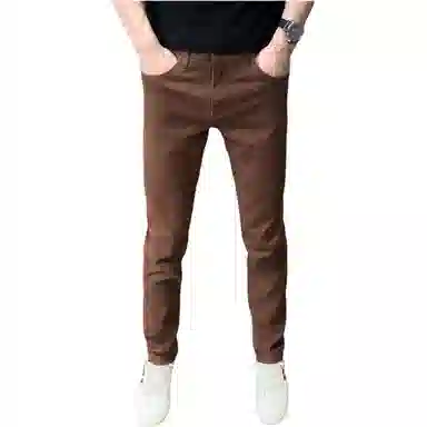 吉肯蒂 秋冬欧版男士修身小直筒裤子牛仔裤 男款