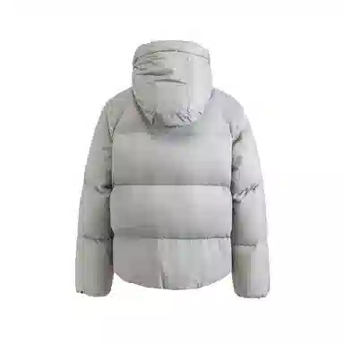 【dme】 美式复古纯色连帽宽松白鸭绒外套男冬季休闲保暖面包服中性加厚短款羽绒服 男女同款