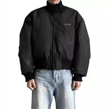 布客行 【初秋赛博朋克拉链飞行员外套】纯色设计美式复古廓形立领短款不羁有型顺滑细腻材质防风防水机能休闲百搭新潮夹克 男女同款