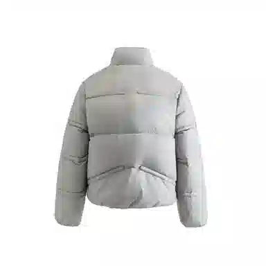 【dme】 美式复古设计款保暖立领纯色外套宽松休闲高级感简约慵懒时尚中性羽绒服 男女同款