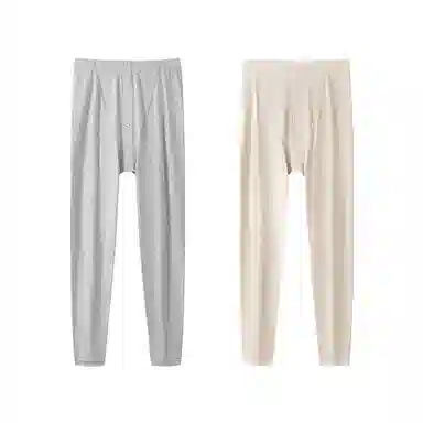 贴身领域 俩条装青少年纯棉秋裤男士春秋季初高中学生单件全棉毛线裤防寒打底裤抗寒贴身舒适柔软简约保暖裤 男款