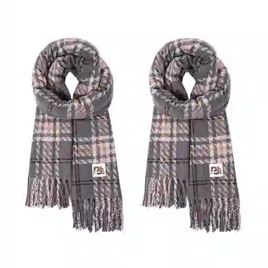 吾皇猫 时尚百搭保暖加厚 聚酯纤维 绒线围巾 男女同款情侣款