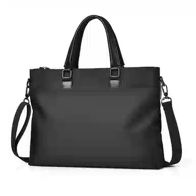 老人头 商务休闲简约通勤 织物 公文包 常规 男款 黑色