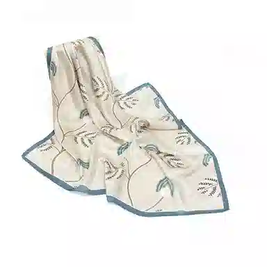 一米画纱 古典花卉雅韵国风真丝方巾旅游装饰素绸缎领巾搭配西装时尚出游 桑蚕丝 丝巾 女款