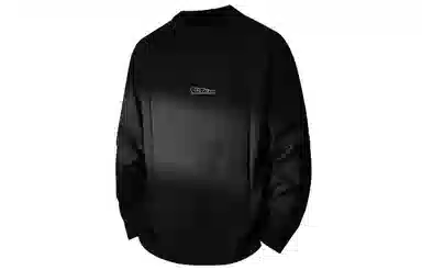 大卫贝肯 美式复古简约高级感双缝坑纹拼接重组街头无性别主义套头针织线衣品牌英文印花圆领打底毛衣 男女同款