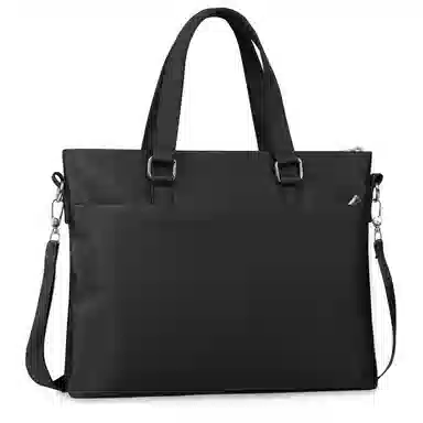 老人头 商务休闲简约通勤 织物 公文包 常规 男款 黑色