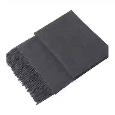 红豆 品牌流苏纯色简约保暖 山羊绒 绒线围巾 男女同款情侣款