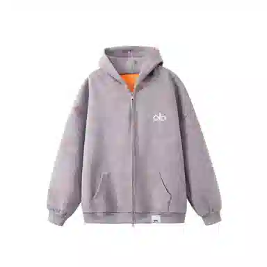 【dme】 潮牌复古美式重磅宽松设计刺绣磨破连帽外套男秋款时尚情侣百搭中性休闲卫衣帽衫 男女同款