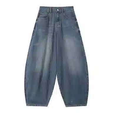 Jiangnan Vintage Washed Denim Pants