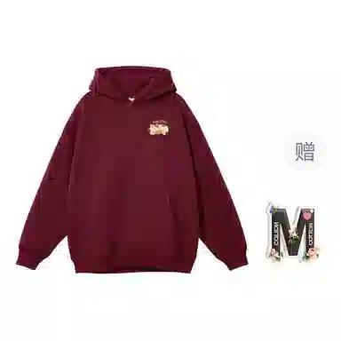 棉购 美式连帽印花加绒加厚潮流重磅学生卫衣 女款
