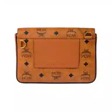 MCM Millie Visetos Envelope Bag Small Cognac