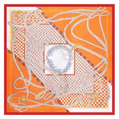 一米画纱 古典花卉雅韵国风真丝方巾旅游装饰素绸缎领巾搭配西装时尚出游 桑蚕丝 丝巾 女款