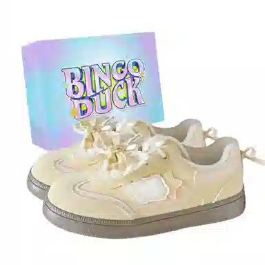 BINGO DUCK Retro Bow Low Sneakers
