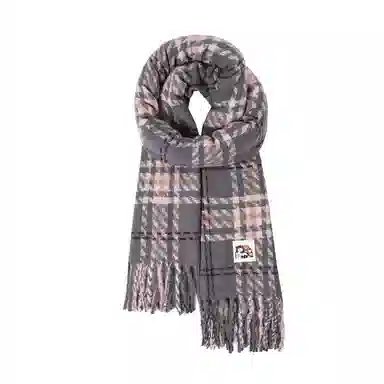 吾皇猫 时尚百搭保暖加厚 聚酯纤维 绒线围巾 男女同款情侣款