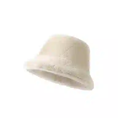 稻草人 韩系简约百搭纯色毛绒绒 保暖显脸小 甜美可爱时尚 聚酯纤维 渔夫帽 女款