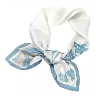 一米画纱 丝绸质感花卉图案国风印花真丝方巾踏青郊游装饰领巾拍照搭配 桑蚕丝 丝巾 女款