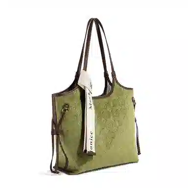 MACKJANICE Tote Bag Avocado Green