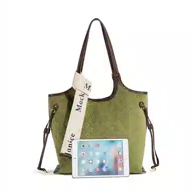 MACKJANICE Tote Bag Avocado Green