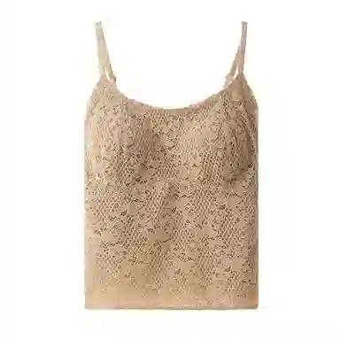 内在密码 蕾丝细带背心女带胸垫修身显瘦无袖上衣秋冬磨毛加绒保暖打底吊带 女款