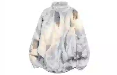 大卫贝肯 美式学院风基础款渐变撞色拼接设计宽松舒适休闲百搭简约保暖加厚羊羔绒绒感外套 男女同款