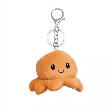 玄唐 趣味翻转变脸小章鱼公仔可爱玩具包包 毛绒 挂件 男女同款情侣款