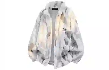 大卫贝肯 美式学院风基础款渐变撞色拼接设计宽松舒适休闲百搭简约保暖加厚羊羔绒绒感外套 男女同款